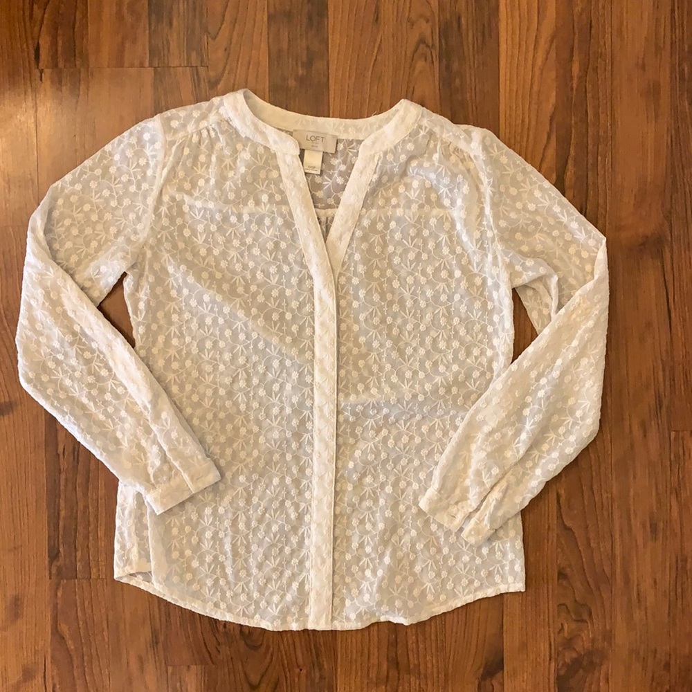 ⭐️ LOFT CREAM BLOUSE XXSP ⭐️